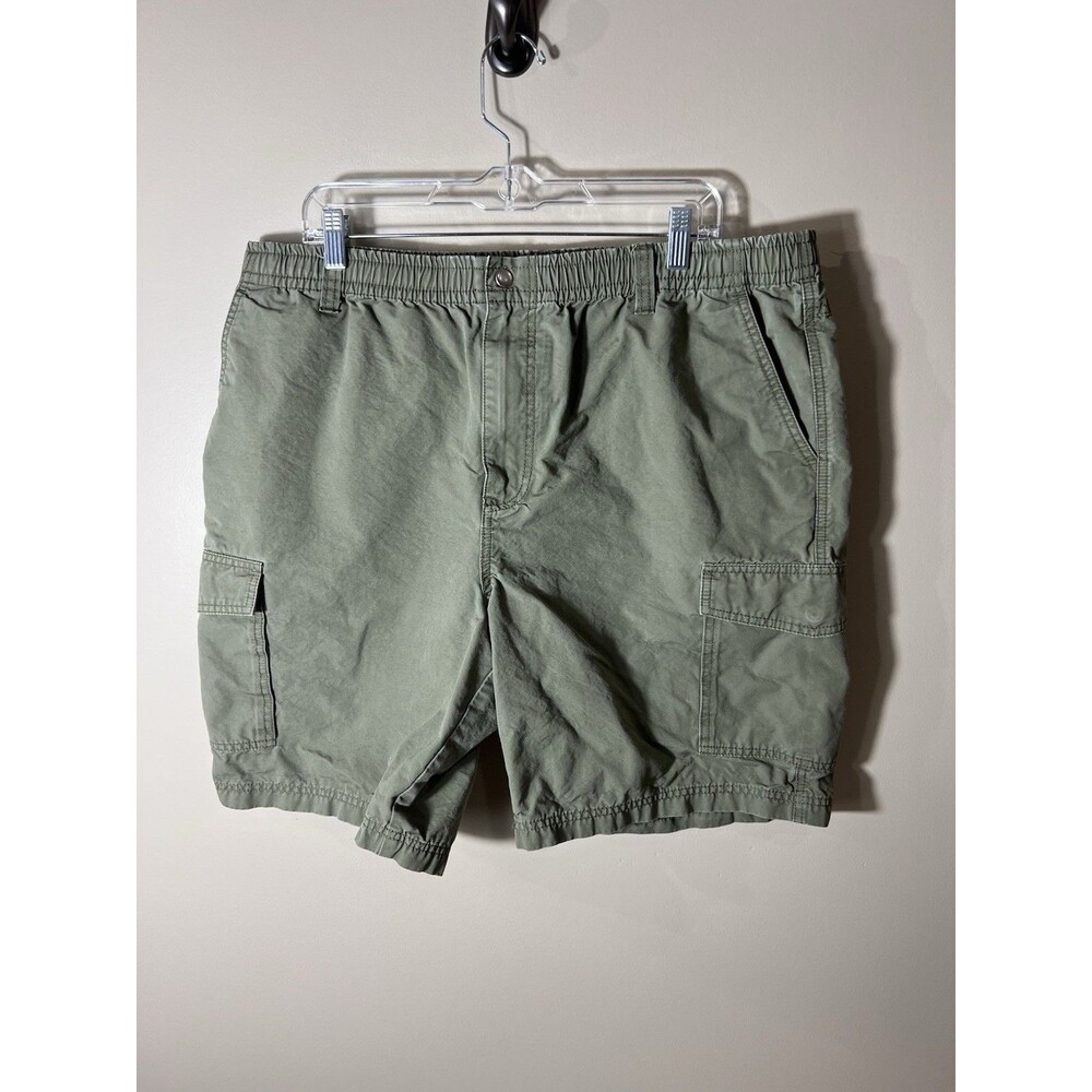 Tommy Bahama Shorts Mens XL Green Relax Cargo Cotton Elastic Waist Casual